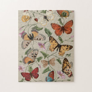 Vlinder Mot Natuur Collectie Tekening Legpuzzel
