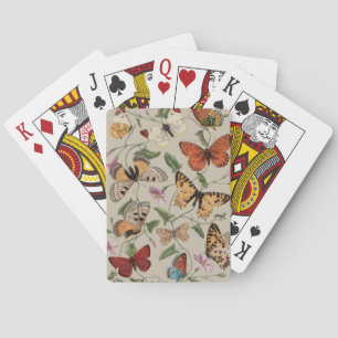 Vlinder Mot Natuur Collectie Tekening Pokerkaarten