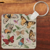 Vlinder Mot Natuur Collectie Tekening Sleutelhanger (Achterkant)