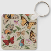 Vlinder Mot Natuur Collectie Tekening Sleutelhanger (Achterkant)
