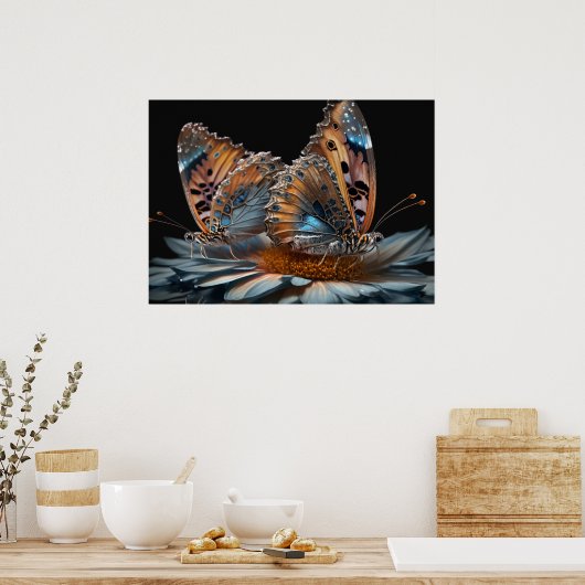 Vlinder-mot Poster (Keuken)