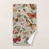 Vlinder Moth Natuur Collectie Tekening Bad Handdoek (Handdoek)