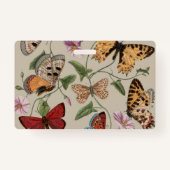Vlinder Moth Natuur Collectie Tekening Badge (Achterkant)