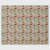 Vlinder Moth Natuur Collectie Tekening Cadeaupapier (Vlak)