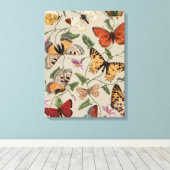Vlinder Moth Natuur Collectie Tekening Canvas Afdruk (Insitu (Houten vloer))