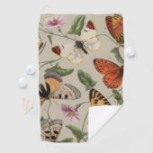 Vlinder Moth Natuur Collectie Tekening Golfhanddoek (Insitu)