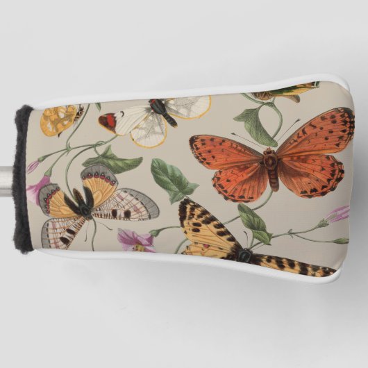 Vlinder Moth Natuur Collectie Tekening Golfheadcover (Voorkant)