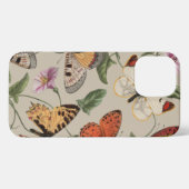 Vlinder Moth Natuur Collectie Tekening iPhone Hoesje (Achterkant horizontaal)