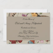 Vlinder Moth Natuur Collectie Tekening Kaart (Achterkant)