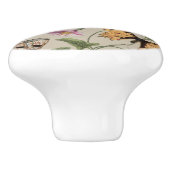 Vlinder Moth Natuur Collectie Tekening Keramische Knop (Zijkant)