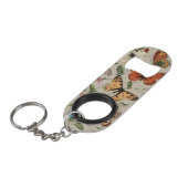 Vlinder Moth Natuur Collectie Tekening Mini Flessenopener (Voorkant Gekanteld)