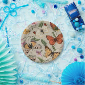 Vlinder Moth Natuur Collectie Tekening Papieren Bordje (Feest)