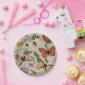 Vlinder Moth Natuur Collectie Tekening Papieren Bordje (Feest)