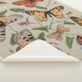Vlinder Moth Natuur Collectie Tekening Sherpa Deken (3/4)