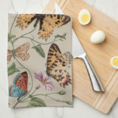 Vlinder Moth Natuur Collectie Tekening Theedoek (Quarter Fold)