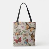 Vlinder Moth Natuur Collectie Tekening Tote Bag (Achterkant)