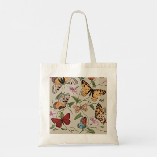 Vlinder Moth Natuur Collectie Tekening Tote Bag (Achterkant)