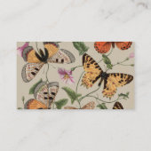Vlinder Moth Natuur Collectie Tekening Visitekaartje (Achterkant)