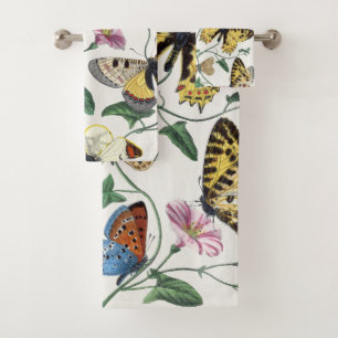 vlinder & motschilderij bad handdoek