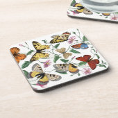  vlinder & motschilderij bier onderzetter (Linkerzijde)