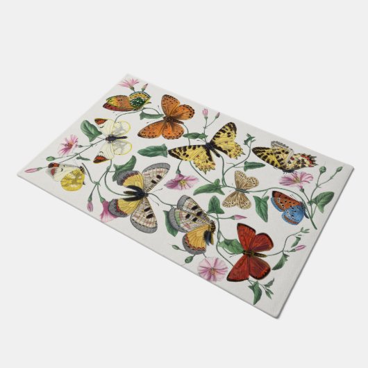 vlinder & motschilderij deurmat (Schuin)