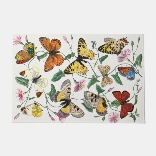  vlinder & motschilderij deurmat (Voorkant)