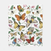 vlinder & motschilderij fleece deken (Voorkant)