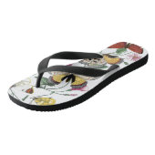  vlinder & motschilderij teenslippers (Schuin)