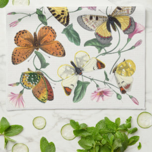  vlinder & motschilderij theedoek