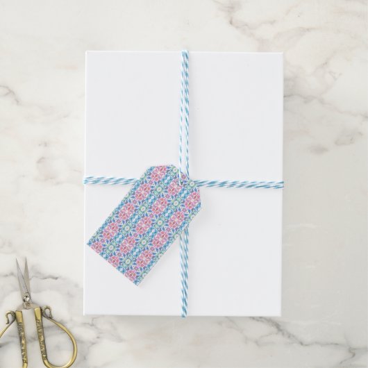Vlinder Mozaïek Cadeaubijsluiter Cadeaulabel (Met Touw)