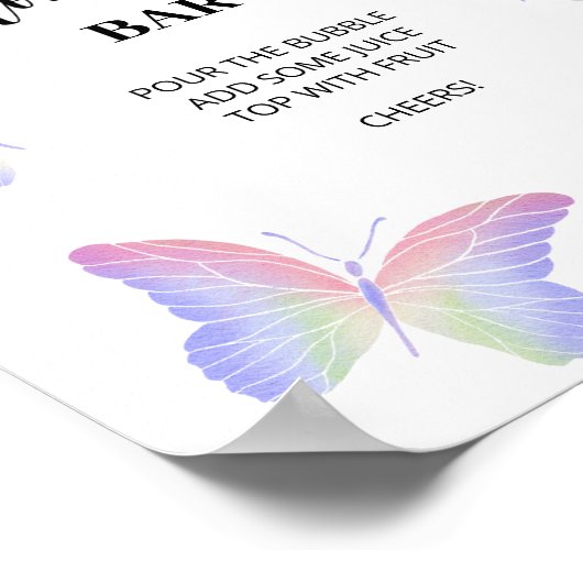 Vlinder \ Mum-osa bar Poster (Hoek)