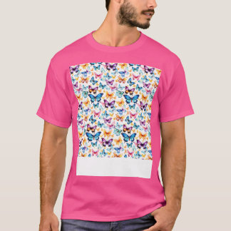 Vlinder Naadloos Patroon Boho Schattige Lente Inse T-shirt