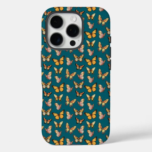 Vlinder naadloos patroon. monarchvlinder Case-Mate iPhone case (Achterkant)