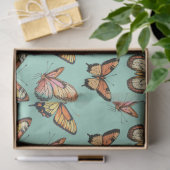 Vlinder naadloos patroon. monarchvlinder tissuepapier (Geschenk)