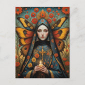 Vlinder non holding kaars briefkaart (Voorkant)