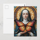 Vlinder Non met Kaars Briefkaart (Voorkant / Achterkant)