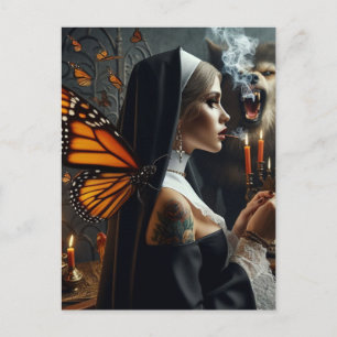 Vlinder non weerwolf horror briefkaart