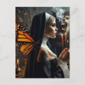 Vlinder non weerwolf horror briefkaart (Voorkant)