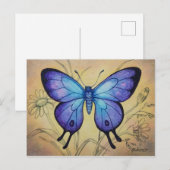  vlinder nr. 5 Waterverf art. Briefkaart (Voorkant / Achterkant)
