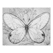  vlinder nr. 6 Waterverf kunst Rubberstempel (Afrduk)
