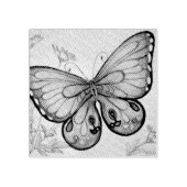  vlinder nr. 7 Waterverf art. Rubberstempel (Afrduk)