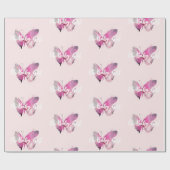 vlinder oh baby meisje cadeaupapier (Vlak)