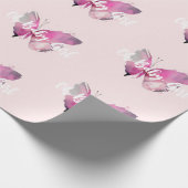 vlinder oh baby meisje cadeaupapier (Hoek)