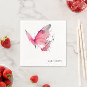 Vlinder Oh Meisje Custom Wit Baby shower Servet (Insitu)