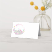 Vlinder Olifant Roze Knop Plaatskaartje (Achterkant)