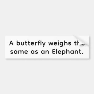 Vlinder Olifant Wegen Zelfde Hankamer Artjunkhaus Bumpersticker