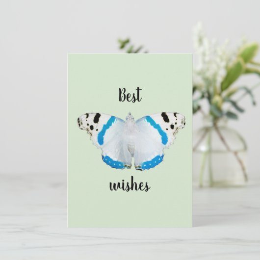 vlinder omgekeerde verjaardagskaart kaart (Staand voorkant)