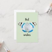 vlinder omgekeerde verjaardagskaart kaart (Voorkant / Achterkant in situ)