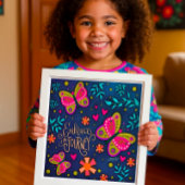 vlinder omhelst de reis-inspiratie poster