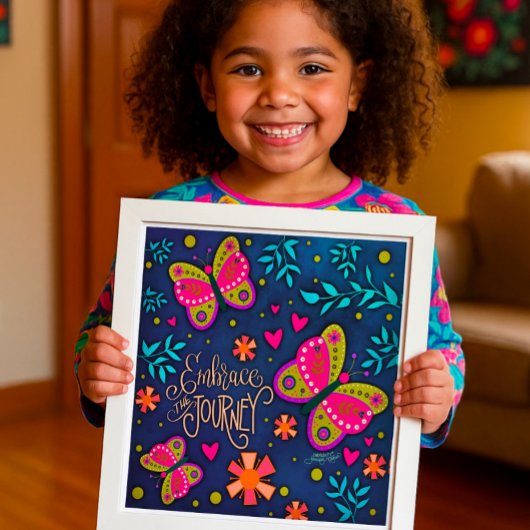 vlinder omhelst de reis-inspiratie poster